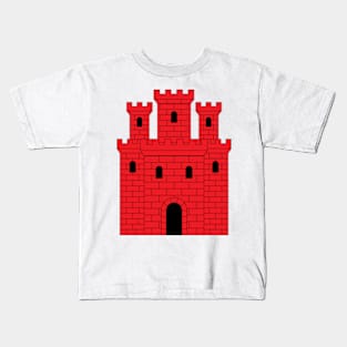 Red heraldic castle Kids T-Shirt